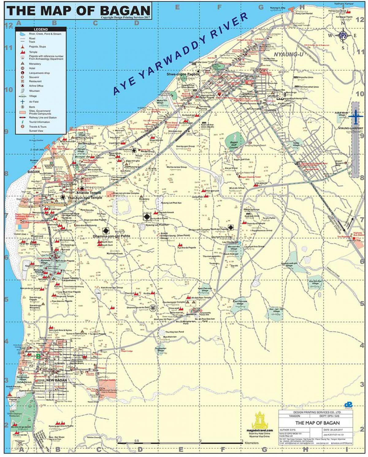 баган Բիրմա քարտեզի վրա