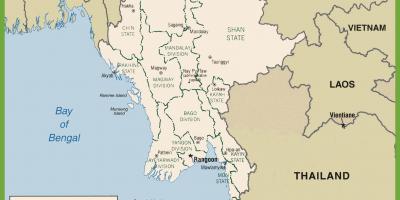 Քաղաքական Բիրմայում քարտեզի վրա