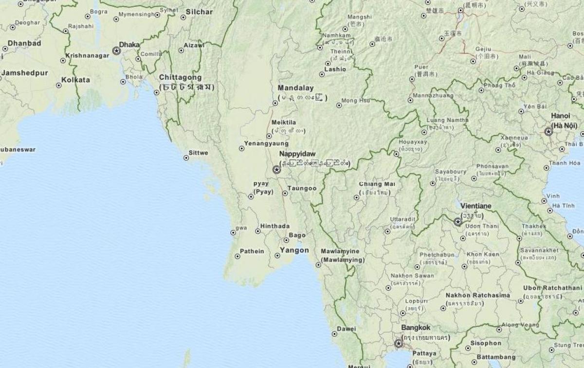 GPS քարտեզ Մյանմա